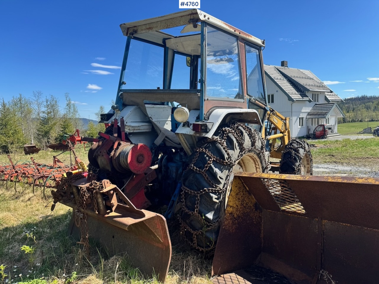 Trator 1978 Ford 6600 4x4 w/ Front Loader, Bucket, Twin Wheels and Winch.: foto 8