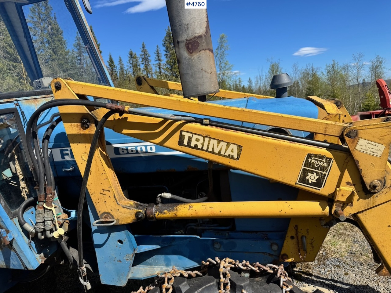 Trator 1978 Ford 6600 4x4 w/ Front Loader, Bucket, Twin Wheels and Winch.: foto 12