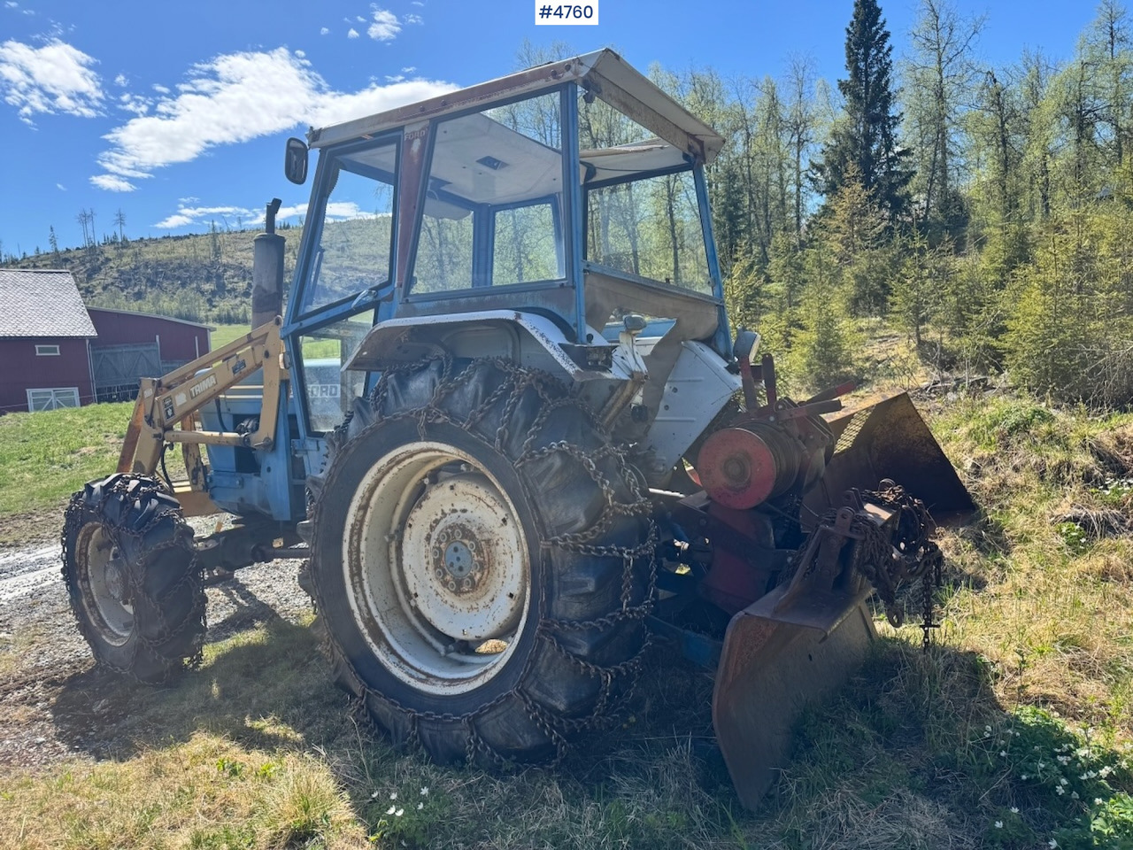 Trator 1978 Ford 6600 4x4 w/ Front Loader, Bucket, Twin Wheels and Winch.: foto 6