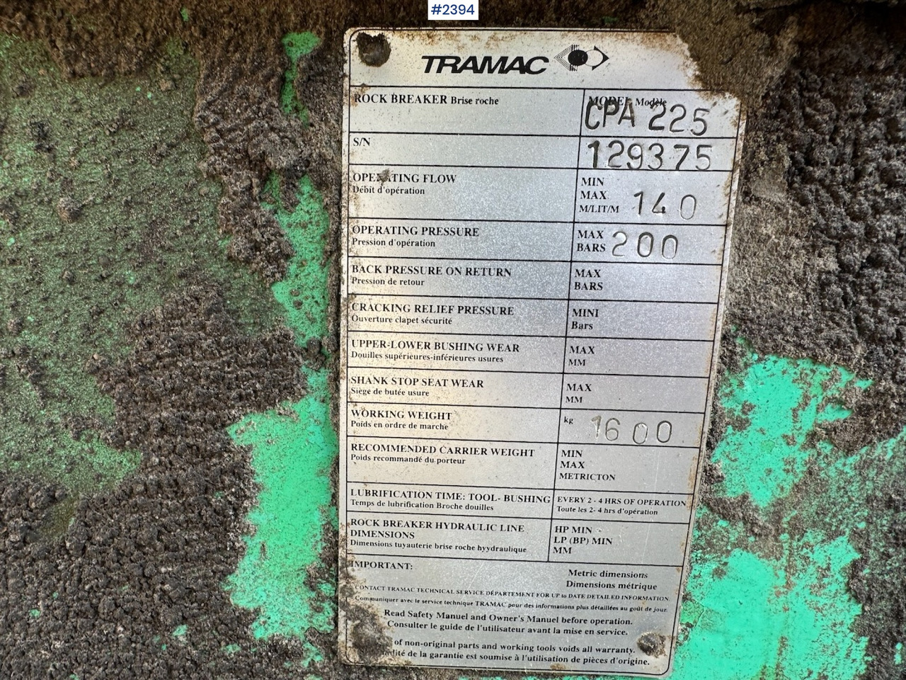 Escavadeira 2004 Montabert CPA 225 Drilltower w/ compressor: foto 19