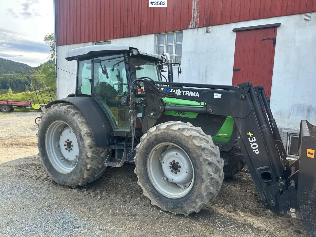 2008 Deutz-Fahr Agrofarm 100 traktor w/ Trima Front loader. See hours! - Trator: foto 1 2008 Deutz-Fahr Agrofarm 100 traktor w/ Trima Front loader. See hours! - Trator: foto 1