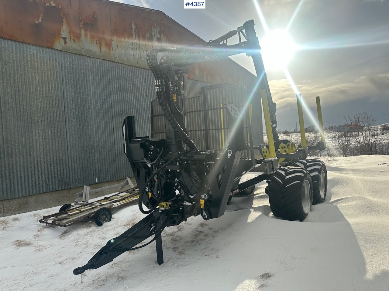 2023 Palms u12 timber trailer w/ Palms 5,85 krane. Never used. - Reboque transporte de madeira: foto 4 2023 Palms u12 timber trailer w/ Palms 5,85 krane. Never used. - Reboque transporte de madeira: foto 4