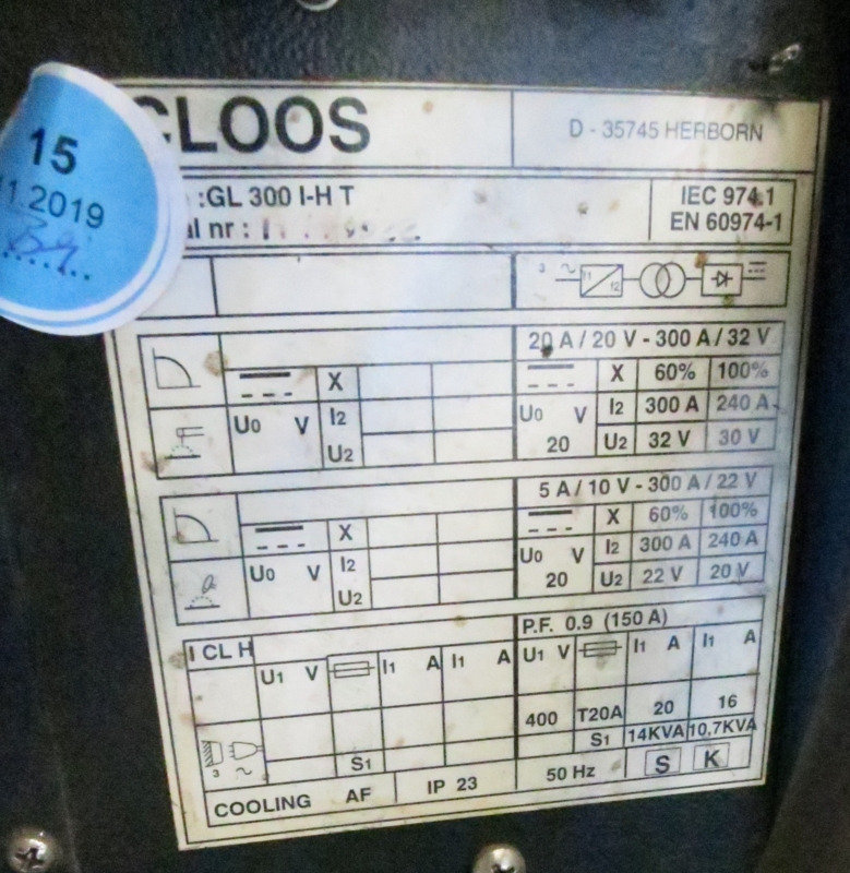 GLOOS GL 300 - Equipamento para soldagem: foto 3 GLOOS GL 300 - Equipamento para soldagem: foto 3