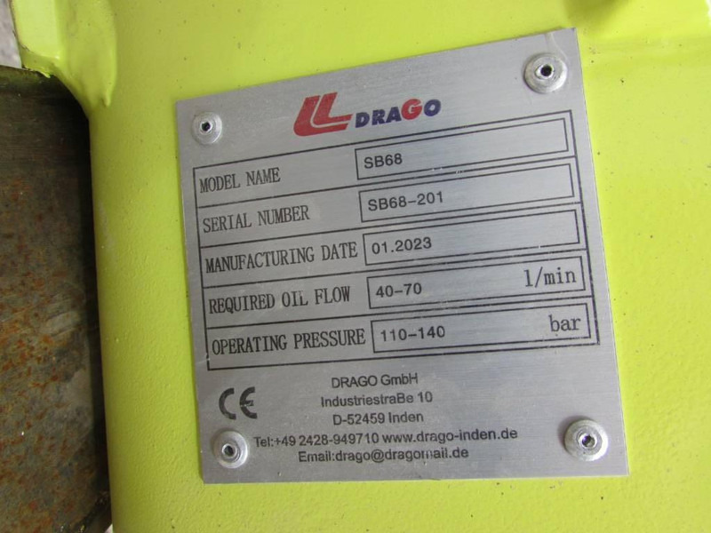 Martelo hidráulico por Máquina de construção DRAGO SB-68 Hydraulikhammer / 4.000 EUR: foto 6
