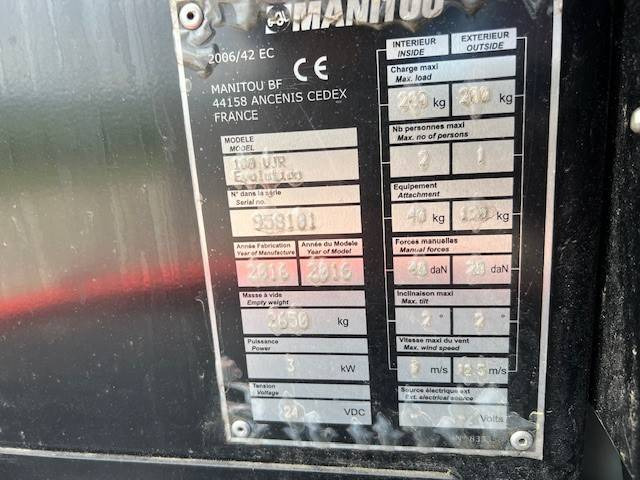 Plataforma de mastro vertical Manitou 100 VJR: foto 11