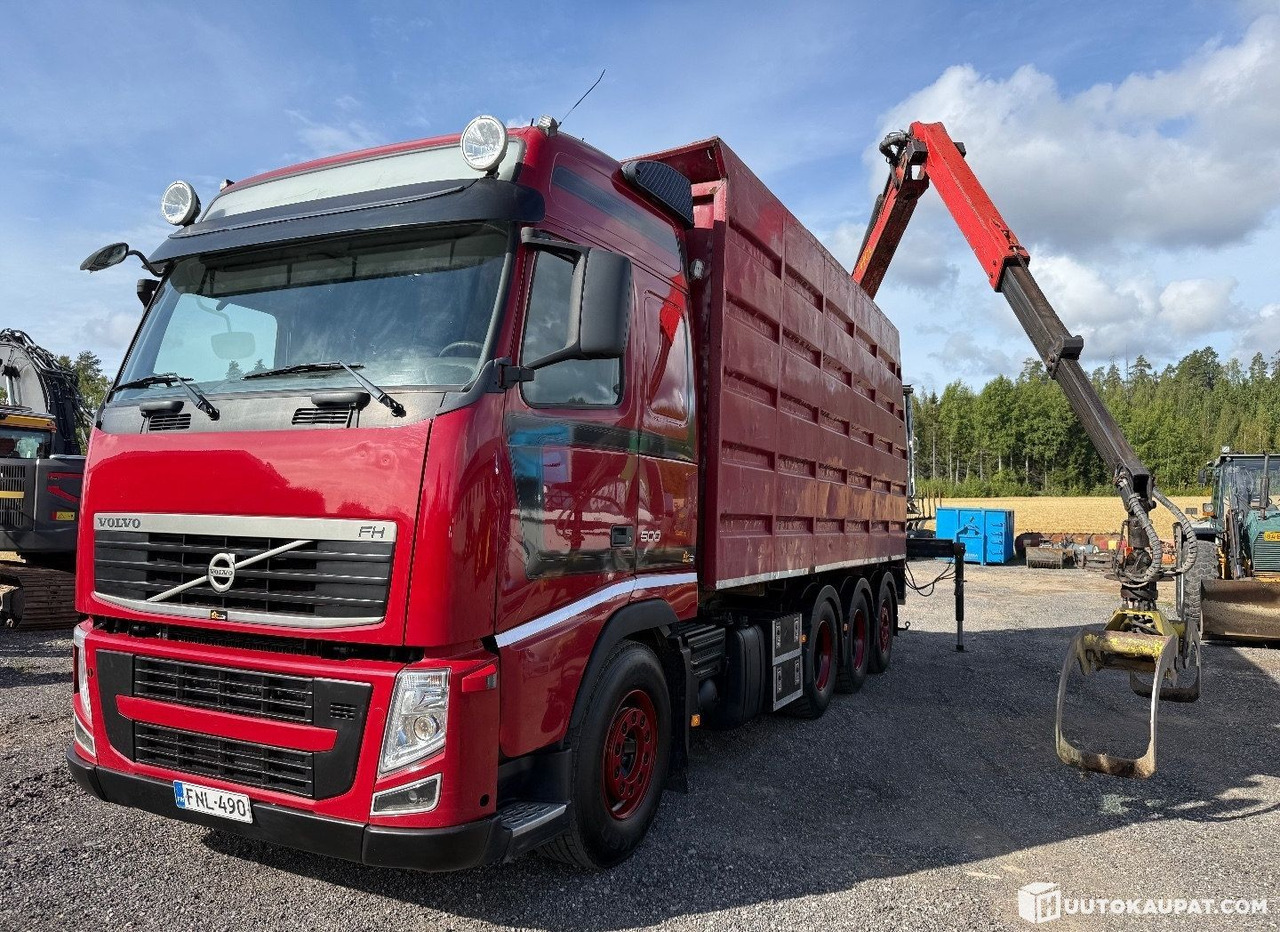 Volvo FH500, Brushwood truck, 2011, Lahti - Camião de caixa aberta/ Plataforma, Camião grua: foto 2 Volvo FH500, Brushwood truck, 2011, Lahti - Camião de caixa aberta/ Plataforma, Camião grua: foto 2