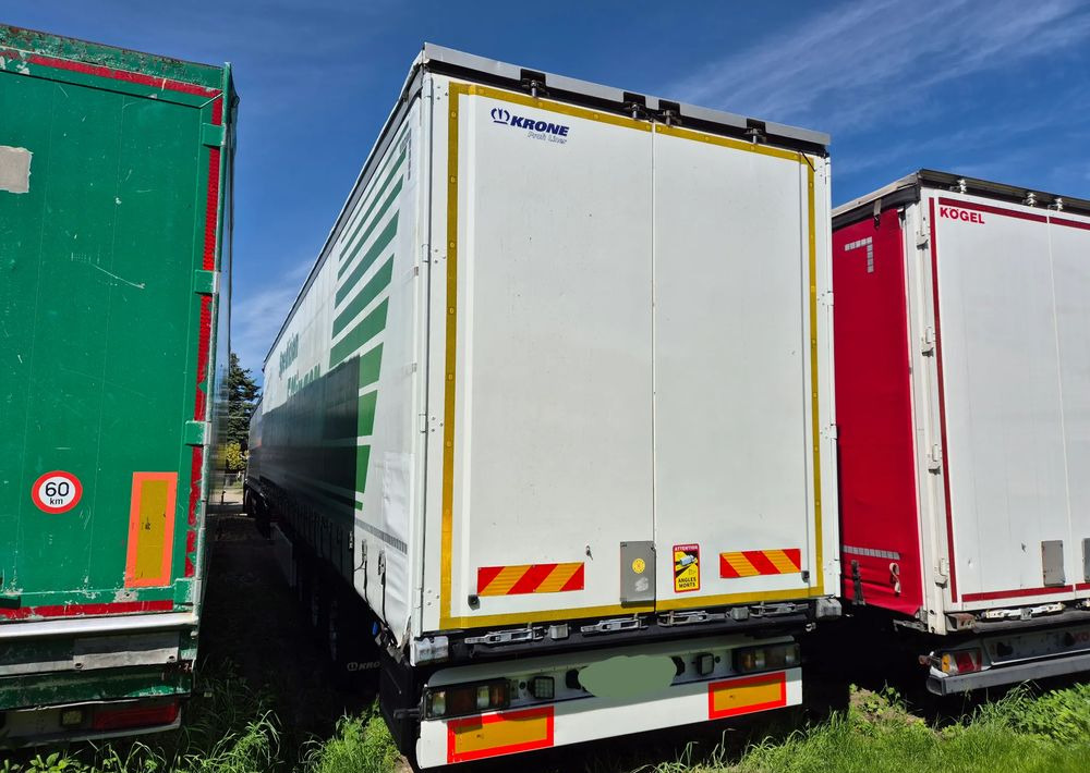 Semi-reboque de lona Krone BURTOWA BUDOWLANA VARIOS PÓŁMEGA 385/55 z Niemiec / ALUFELGI / stan bardzo dobry / PODNOSZONA OŚ I DACH / BPW firanka burto-firanka firana burtówka burto firanka: foto 10