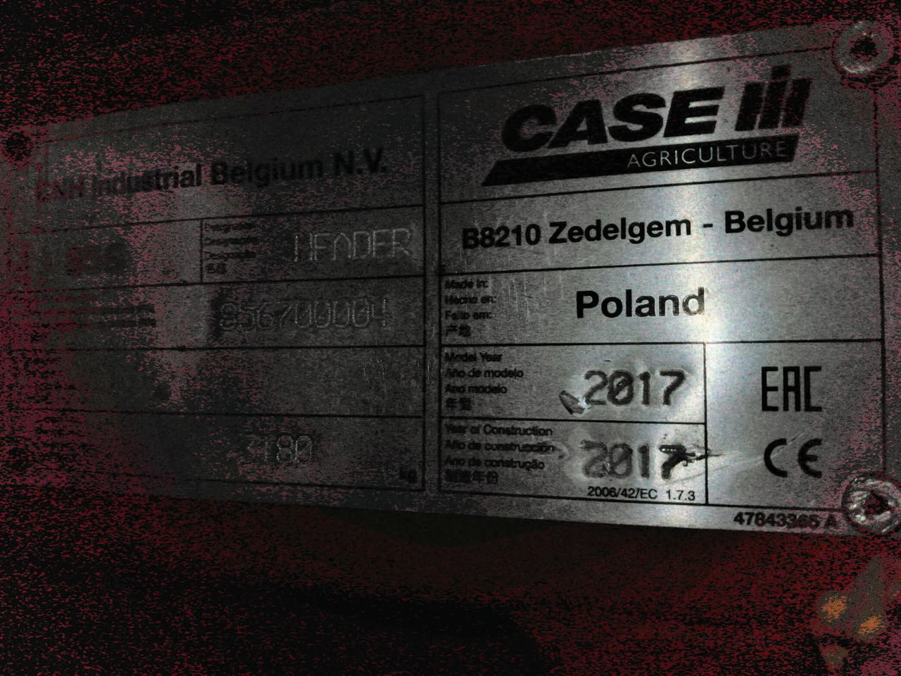 Case IH HEADER 856 - Plataforma para colher milho: foto 3 Case IH HEADER 856 - Plataforma para colher milho: foto 3