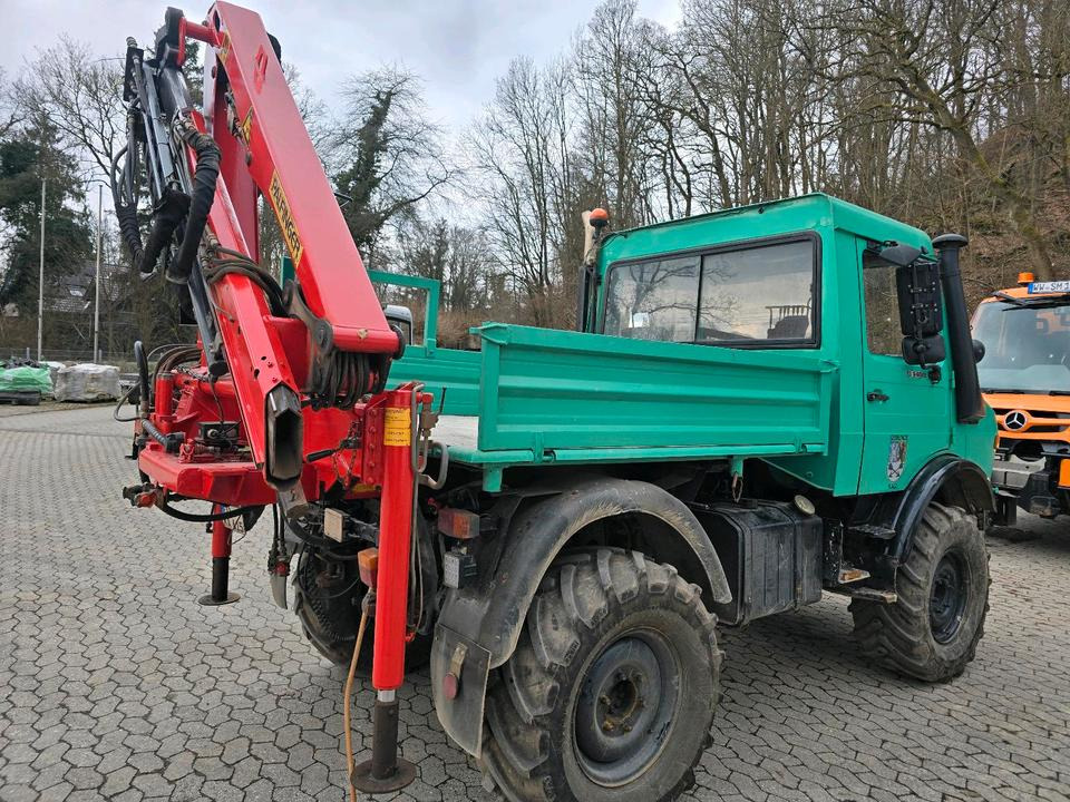 Veículo municipal/ Especial Unimog U1400 Agrar bj. 2000 424 427 Mercedes-Benz  1400 1600 1200 1000 Palfinger Kran: foto 6
