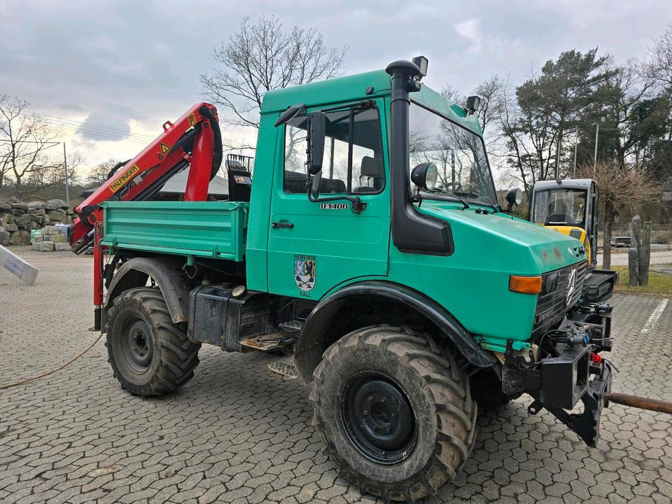Veículo municipal/ Especial Unimog U1400 Agrar bj. 2000 424 427 Mercedes-Benz  1400 1600 1200 1000 Palfinger Kran: foto 7