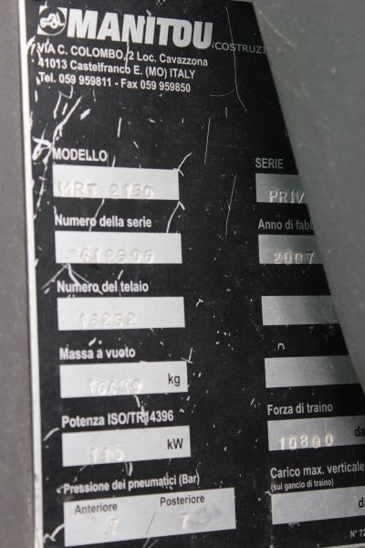 Leasing de  Ładowarka 4x4 obrotowa teleskopowa Manitou MRT 2150 Privilege Ładowarka 4x4 obrotowa teleskopowa Manitou MRT 2150 Privilege: foto 16