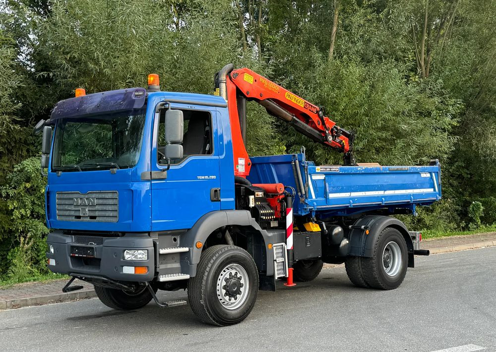 Camião basculante MAN * MAN 18 280 * Kiper Wywrotka * 4x4 * HDS Palfinger  120 STAN BARDZO DOBRY * Sprowadzony: foto 12