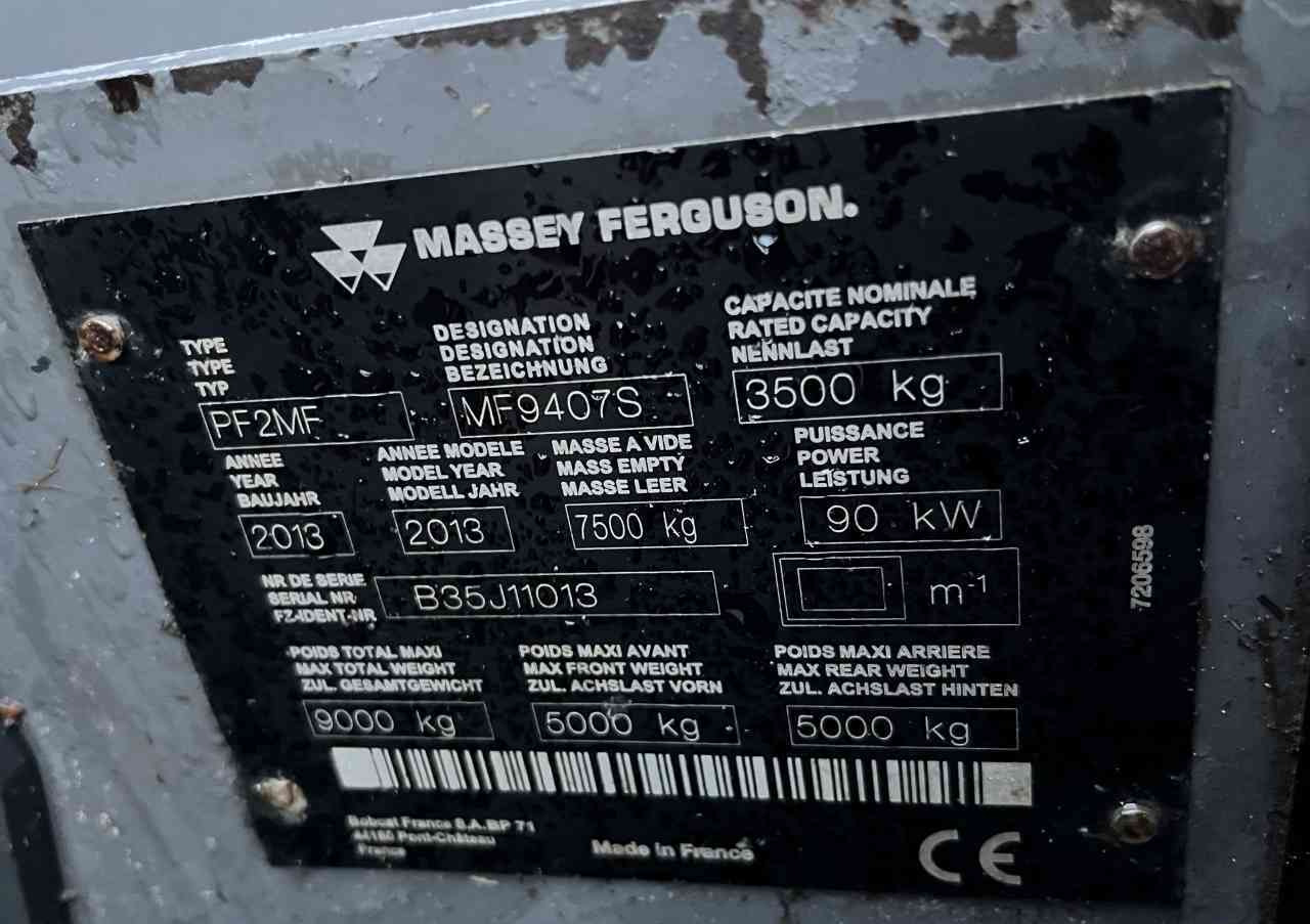 Empilhador telescópico Massey Ferguson 9407S Xtra verreiker: foto 8 Empilhador telescópico Massey Ferguson 9407S Xtra verreiker: foto 8