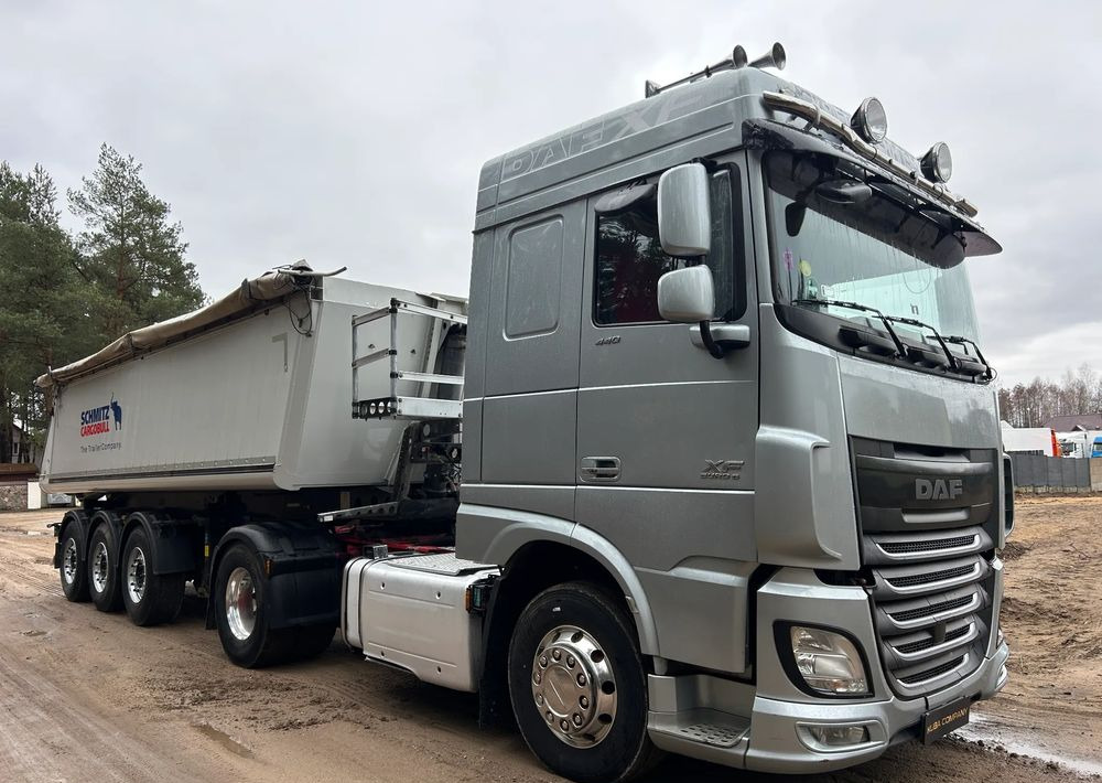 DAF XF 106 440 KM ALCOA / RETARDER / HYDRAULIKA + SCHMITZ WYWROTKA ŻWIRÓWKA ZESTAW !! - Tractor: foto 1 DAF XF 106 440 KM ALCOA / RETARDER / HYDRAULIKA + SCHMITZ WYWROTKA ŻWIRÓWKA ZESTAW !! - Tractor: foto 1