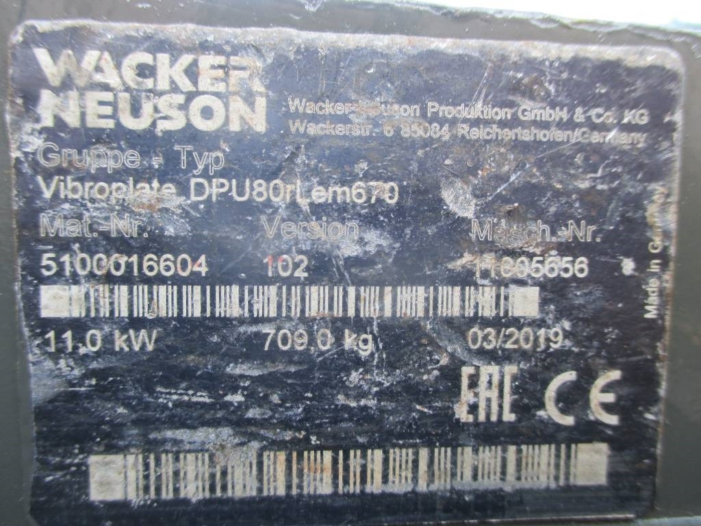 Placas vibratórias Wacker Neuson DPU 80: foto 11