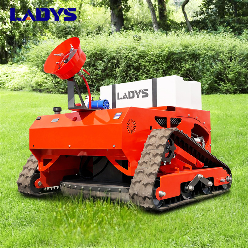 LADYS LD1000 Multi-function remote control lawn mower Track crawler gasoline gas All-terrain Agricultural Sprayers Pesticide spraying lawn mower for sale - Cortador de grama: foto 1 LADYS LD1000 Multi-function remote control lawn mower Track crawler gasoline gas All-terrain Agricultural Sprayers Pesticide spraying lawn mower for sale - Cortador de grama: foto 1