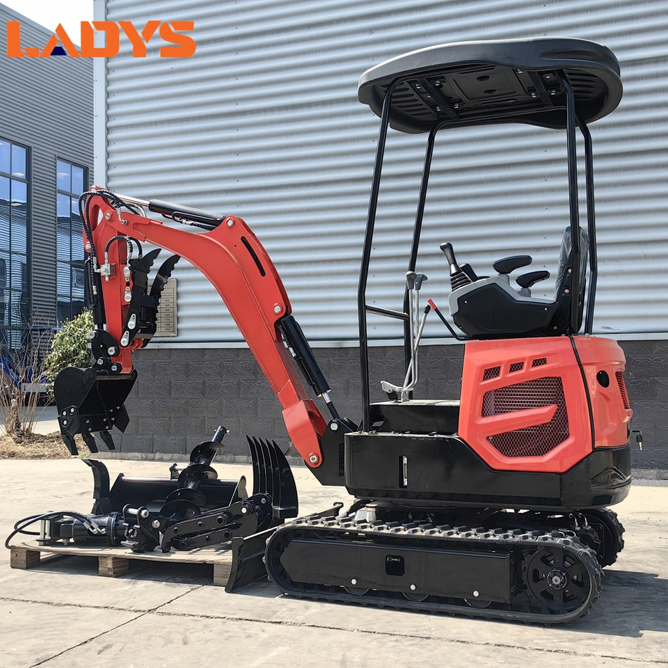 LADYS Mini Excavator Digger Miniexcavadora EPA Kubota Engine Chinese LADYS DY18 Mini Excavator For Sale With Mini Excavator Attachment Set - Mini escavadeira: foto 1 LADYS Mini Excavator Digger Miniexcavadora EPA Kubota Engine Chinese LADYS DY18 Mini Excavator For Sale With Mini Excavator Attachment Set - Mini escavadeira: foto 1
