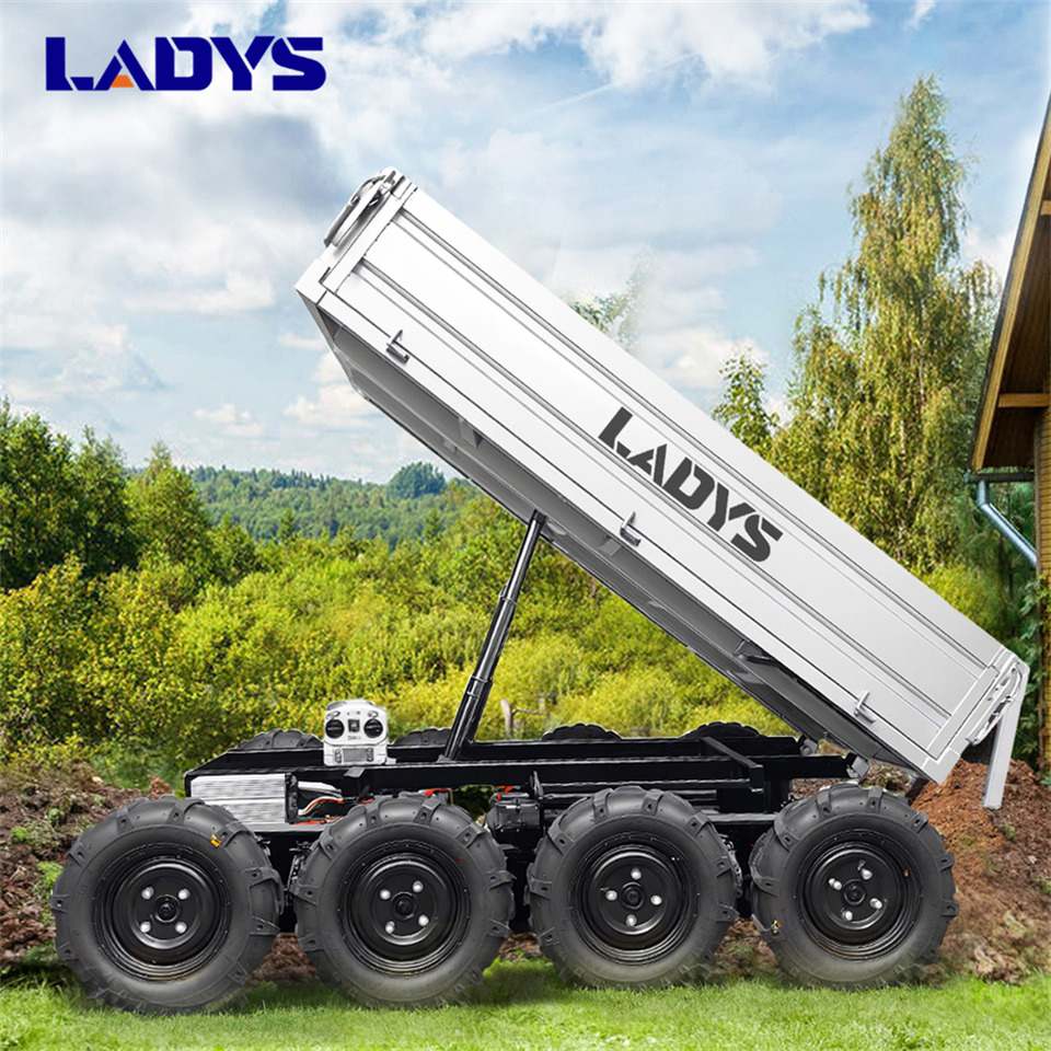 Reboque basculante agrícola novo LADYS Electric Remote Control Transporter Agricultural Orchard Farm Electric Utv Material Handling Equipment All Terrain Transport Vehicle: foto 9