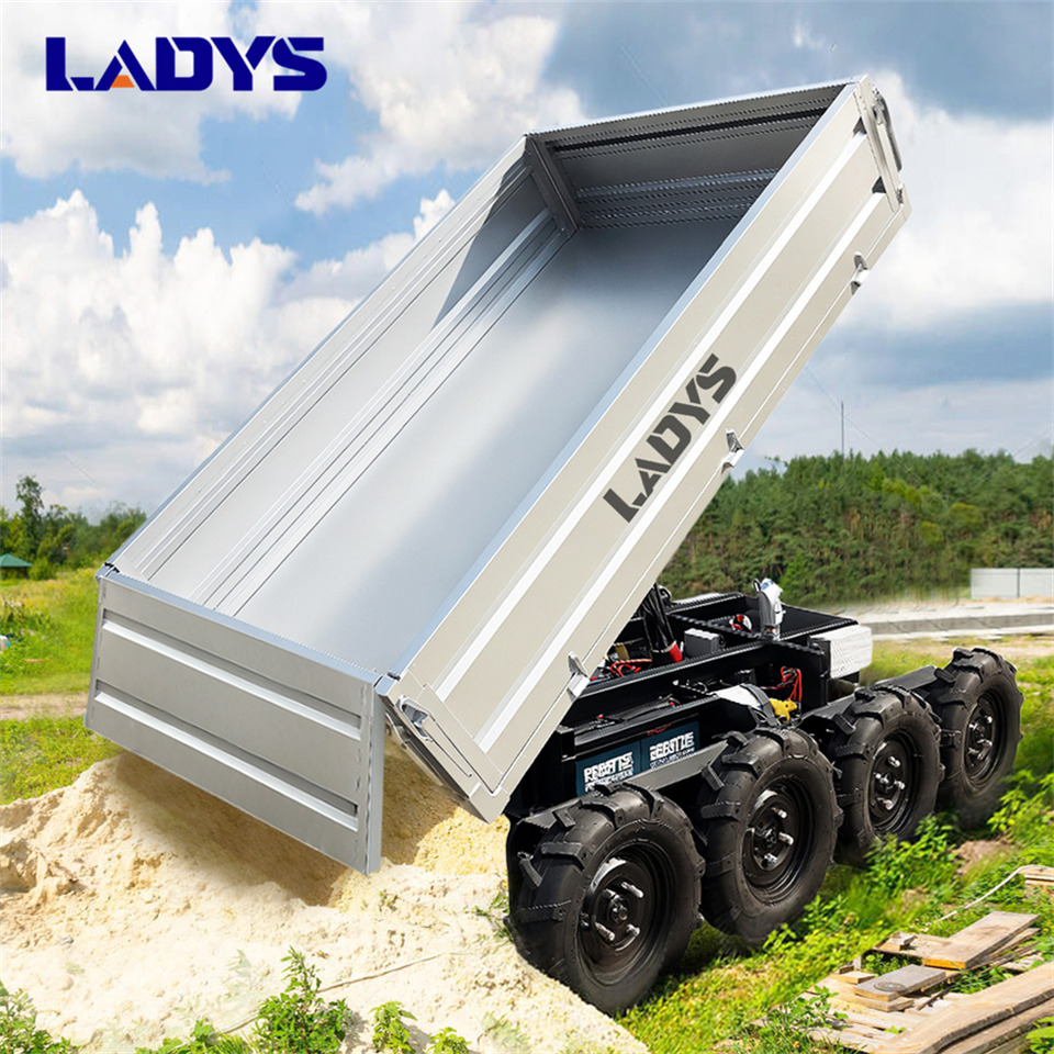 Reboque basculante agrícola novo LADYS Electric Remote Control Transporter Agricultural Orchard Farm Electric Utv Material Handling Equipment All Terrain Transport Vehicle: foto 10