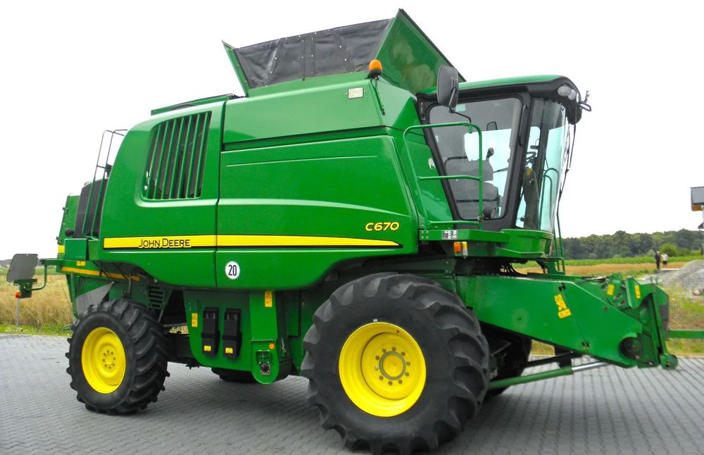 John Deere C 670 2008 Rok, heder 7,6m, 1900 mtg, Nie Malowany, Stan Idealny - Ceifeira debulhadora: foto 2 John Deere C 670 2008 Rok, heder 7,6m, 1900 mtg, Nie Malowany, Stan Idealny - Ceifeira debulhadora: foto 2