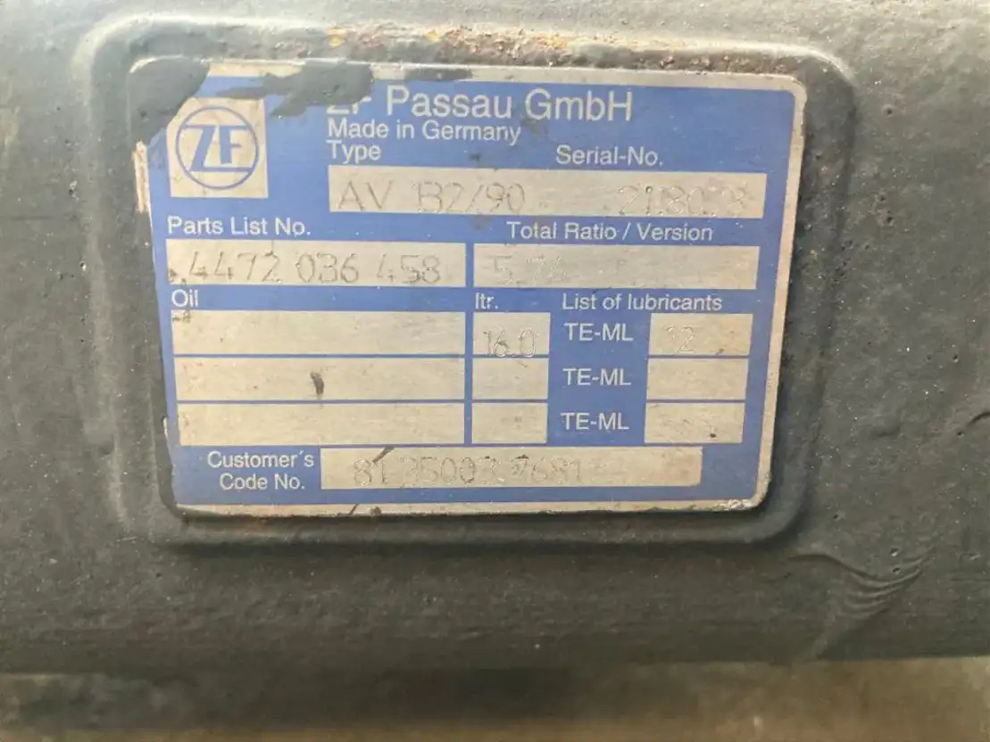 MAN Hinterachse Axis ZF AV132/90 5,74 4472036458 MAN Lions City A21 - Eixo traseiro por Ônibus: foto 2 MAN Hinterachse Axis ZF AV132/90 5,74 4472036458 MAN Lions City A21 - Eixo traseiro por Ônibus: foto 2