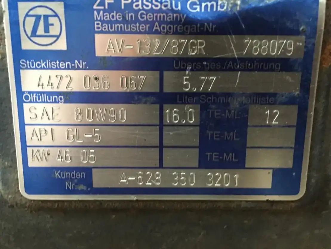 Eixo traseiro por Ônibus ZF Hinterachse Axis ZF AV132-87 5,77 Mercedes Citaro Setra 4472036067: foto 7