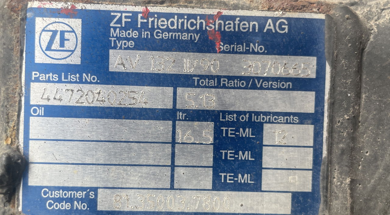 ZF Hinterachse Axis ZF AV132 II /90 5,13 4472040254 MAN Lions City - Eixo traseiro por Ônibus: foto 4 ZF Hinterachse Axis ZF AV132 II /90 5,13 4472040254 MAN Lions City - Eixo traseiro por Ônibus: foto 4