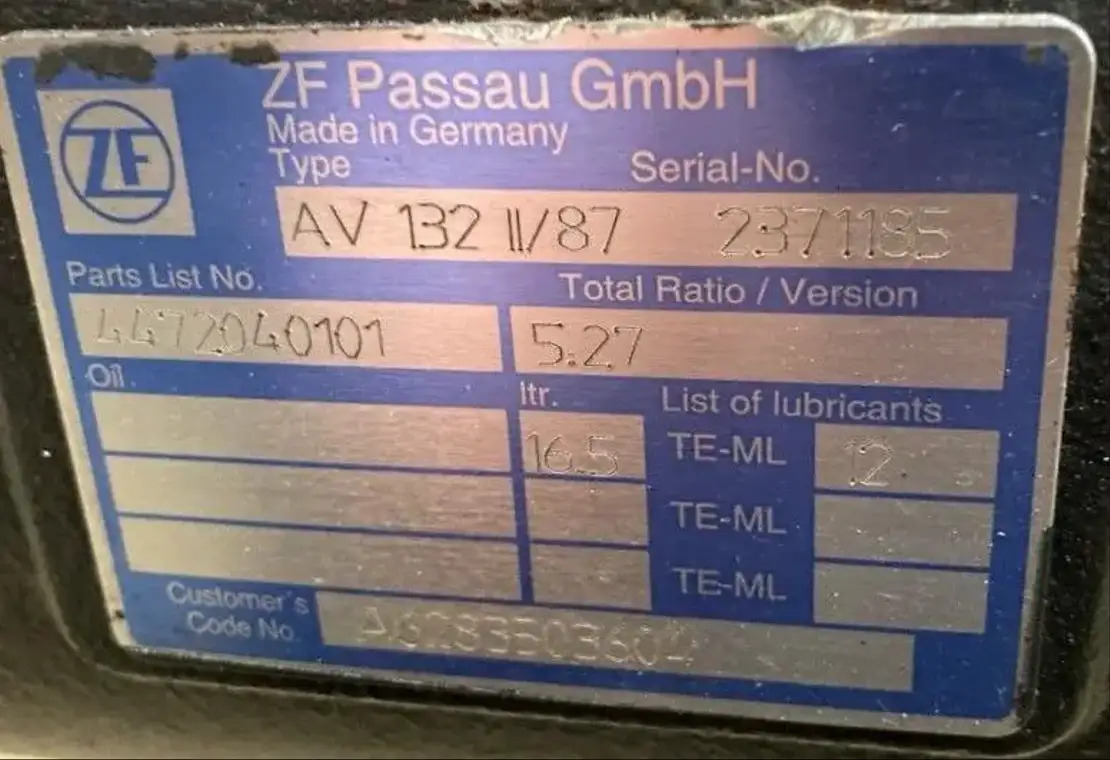 ZF Hinterachse ZF AV 132 II/87 4472040101 5,27 Citaro C2 A6283503604 - Eixo traseiro por Ônibus: foto 3 ZF Hinterachse ZF AV 132 II/87 4472040101 5,27 Citaro C2 A6283503604 - Eixo traseiro por Ônibus: foto 3