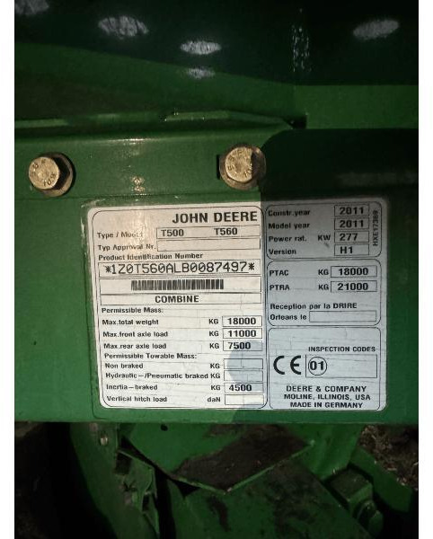 Leasing de JOHN DEERE T560 JOHN DEERE T560: foto 8 Leasing de JOHN DEERE T560 JOHN DEERE T560: foto 8