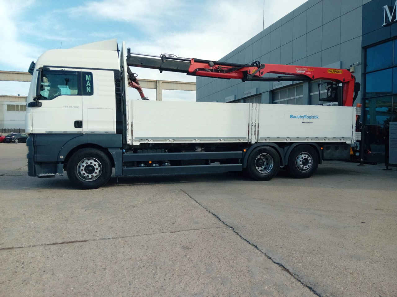 MAN TGX 26.460 6×2, Palfinger Crane PK 18001L - Camião de caixa aberta/ Plataforma, Camião grua: foto 2 MAN TGX 26.460 6×2, Palfinger Crane PK 18001L - Camião de caixa aberta/ Plataforma, Camião grua: foto 2