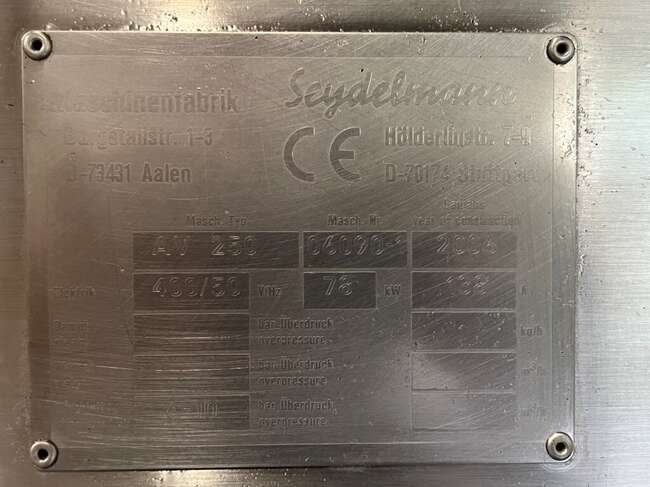 Equipamento de processamento de alimentos Seydelmann automatic grinder AV250: foto 10