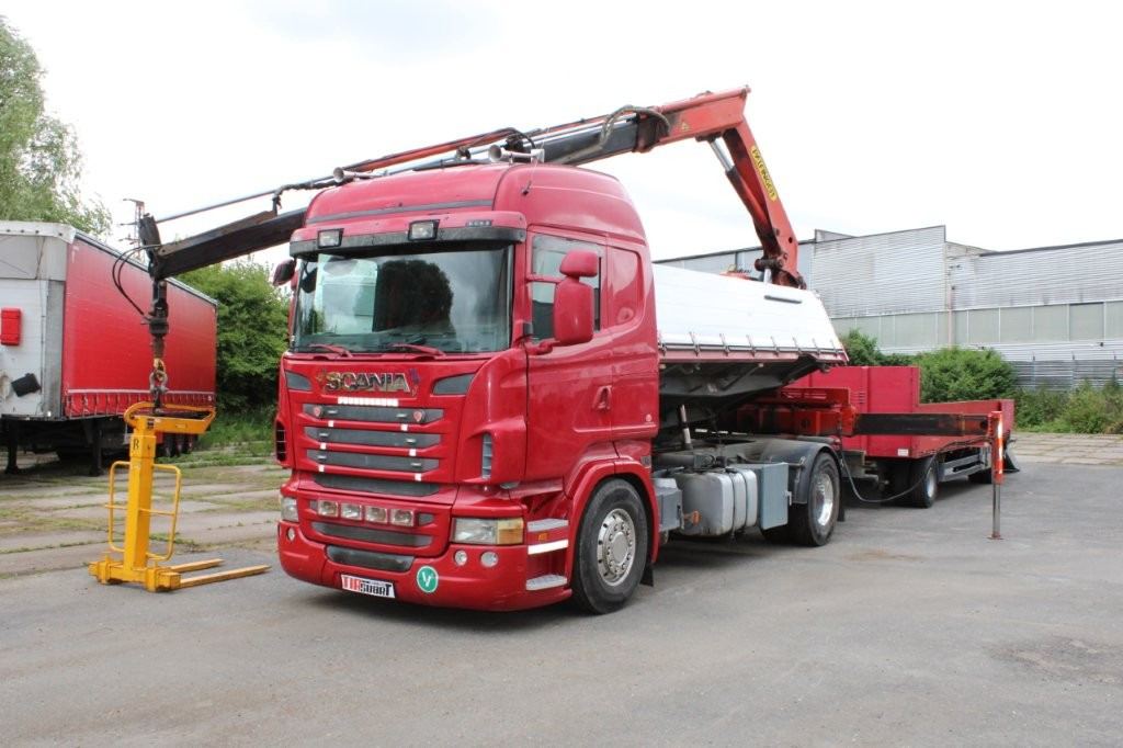 SCANIA R480 PALFINGER PK16000, EURO 5, CRANE FORKS - Camião basculante, Camião grua: foto 3 SCANIA R480 PALFINGER PK16000, EURO 5, CRANE FORKS - Camião basculante, Camião grua: foto 3