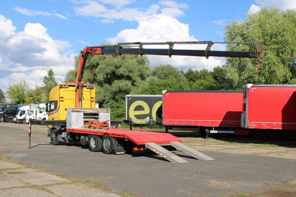 Scania R 114 LB340 6X2 L PALFINGER PK16502 - Camião transporte de veículos, Camião grua: foto 4 Scania R 114 LB340 6X2 L PALFINGER PK16502 - Camião transporte de veículos, Camião grua: foto 4