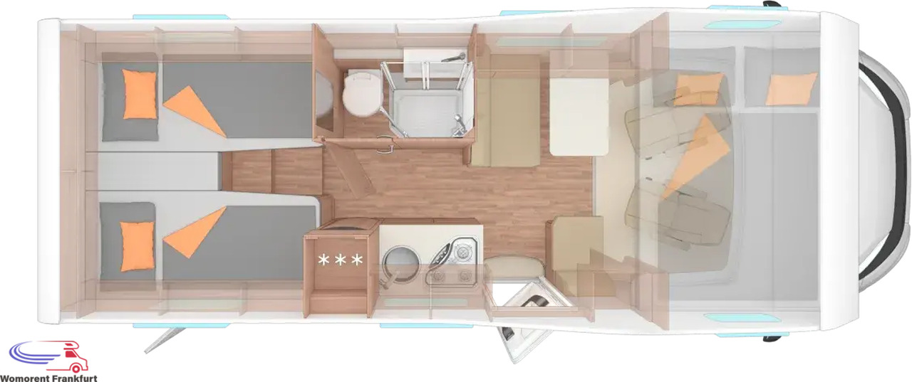Wohnmobil Weinsberg CaraHome 650 MEG - Autocaravana capucine: foto 3 Wohnmobil Weinsberg CaraHome 650 MEG - Autocaravana capucine: foto 3