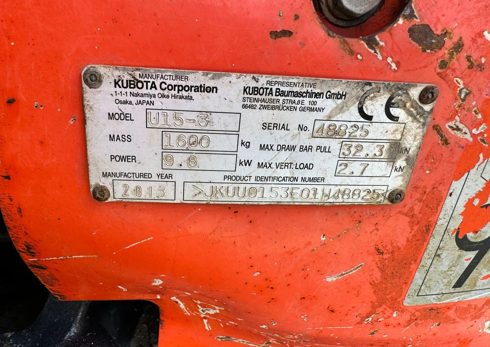 Kubota U15-3 - Escavadora de rastos: foto 5 Kubota U15-3 - Escavadora de rastos: foto 5