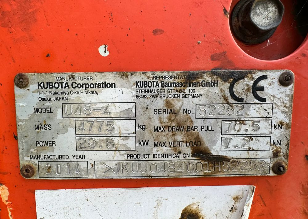 Kubota U48-4 - Escavadora de rastos: foto 5 Kubota U48-4 - Escavadora de rastos: foto 5