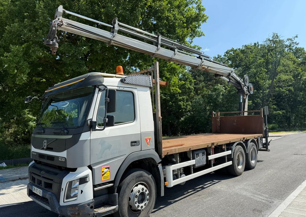 Volvo FMX 420 - Camião de caixa aberta/ Plataforma, Camião grua: foto 1 Volvo FMX 420 - Camião de caixa aberta/ Plataforma, Camião grua: foto 1