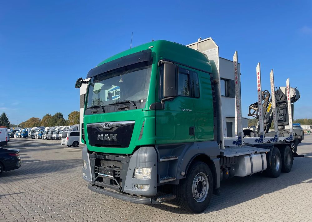 MAN TGX 26.500, 6x4, HDS EPSILOM M12Z, do transportu drewna. - Camião de transporte de madeira, Camião grua: foto 2 MAN TGX 26.500, 6x4, HDS EPSILOM M12Z, do transportu drewna. - Camião de transporte de madeira, Camião grua: foto 2