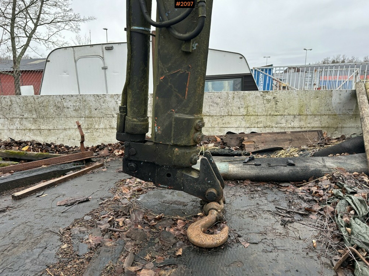 Reboque plataforma/ Caixa aberta Crane Trailer, Hiab 445AW: foto 15