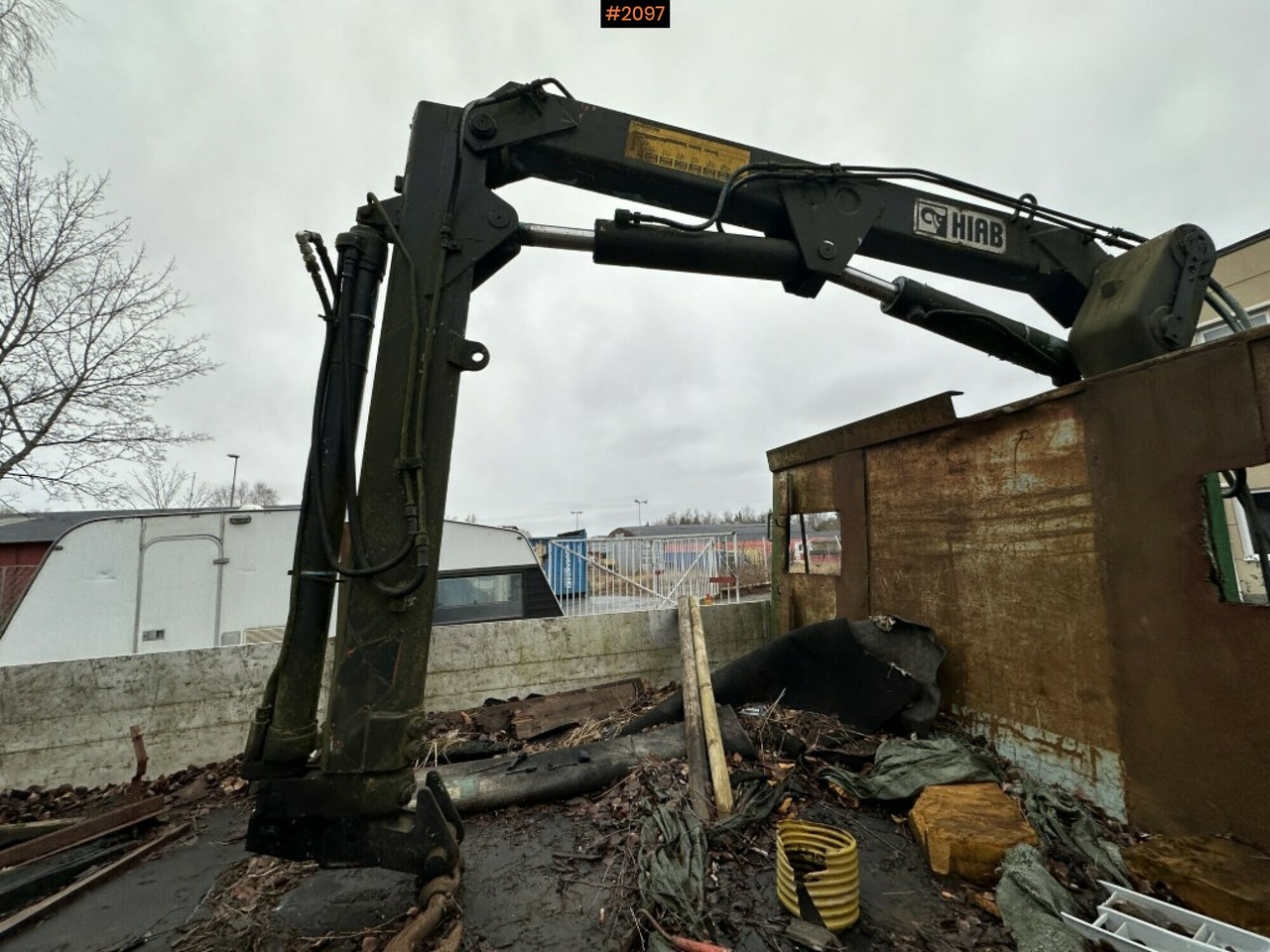 Reboque plataforma/ Caixa aberta Crane Trailer, Hiab 445AW: foto 16
