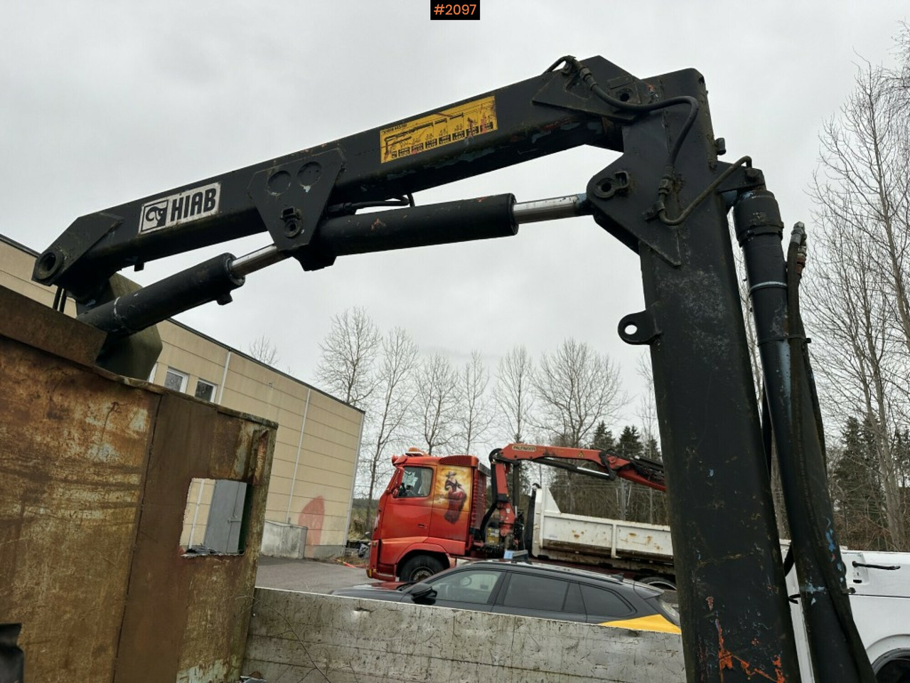 Reboque plataforma/ Caixa aberta Crane Trailer, Hiab 445AW: foto 19