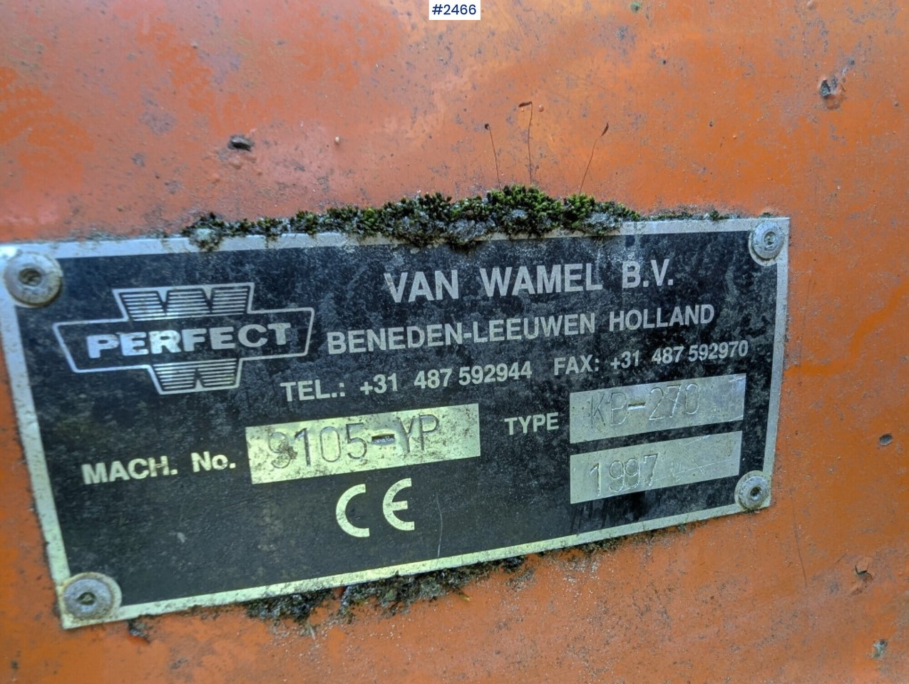 Triturador de martelos Pasture topper Van Wamler Perfect KB-270: foto 17