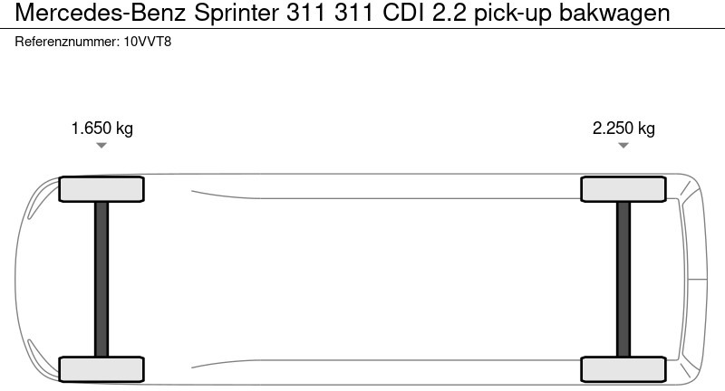 Carrinha de caixa aberta Mercedes-Benz Sprinter 311 311 CDI 2.2 pick-up bakwagen: foto 15 Carrinha de caixa aberta Mercedes-Benz Sprinter 311 311 CDI 2.2 pick-up bakwagen: foto 15