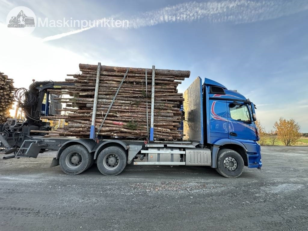Mercedes-Benz Arocs 2858 timmerbil med kran  - Camião de transporte de madeira: foto 4 Mercedes-Benz Arocs 2858 timmerbil med kran  - Camião de transporte de madeira: foto 4