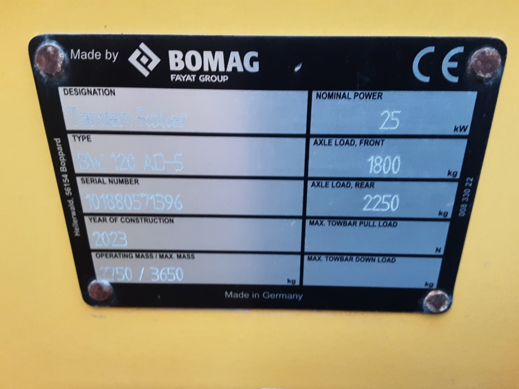 BOMAG DE BW 120 AD-5 Stage V/Tier 4f - Rolo: foto 3 BOMAG DE BW 120 AD-5 Stage V/Tier 4f - Rolo: foto 3