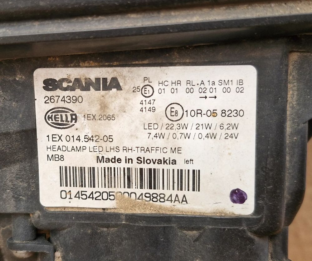 SCANIA R S P G LAMPA LED PRZEDNIA LEWA 2674390 2655848 - Iluminação por Camião: foto 2 SCANIA R S P G LAMPA LED PRZEDNIA LEWA 2674390 2655848 - Iluminação por Camião: foto 2
