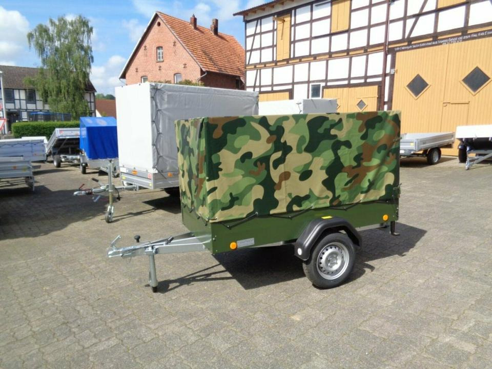 TPV PKW-Anhänger Plane und Spriegel 750 kg, Camouflage - Reboque para carros: foto 1 TPV PKW-Anhänger Plane und Spriegel 750 kg, Camouflage - Reboque para carros: foto 1
