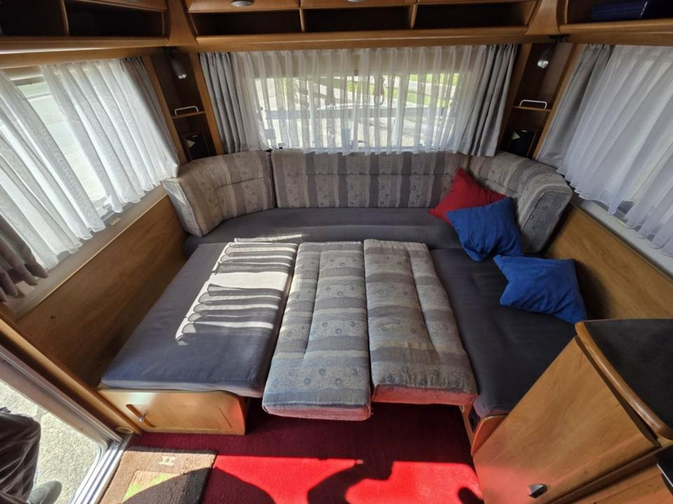 Caravana Wohnwagen Hymer Top Ausstattung Mover Vohrzelt 4x Schlafplätze WC: foto 16