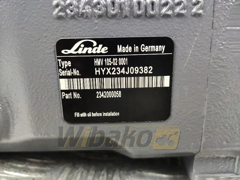 Linde HMV105-02 2342000058 - Motor hidráulico por Máquina de construção: foto 2 Linde HMV105-02 2342000058 - Motor hidráulico por Máquina de construção: foto 2