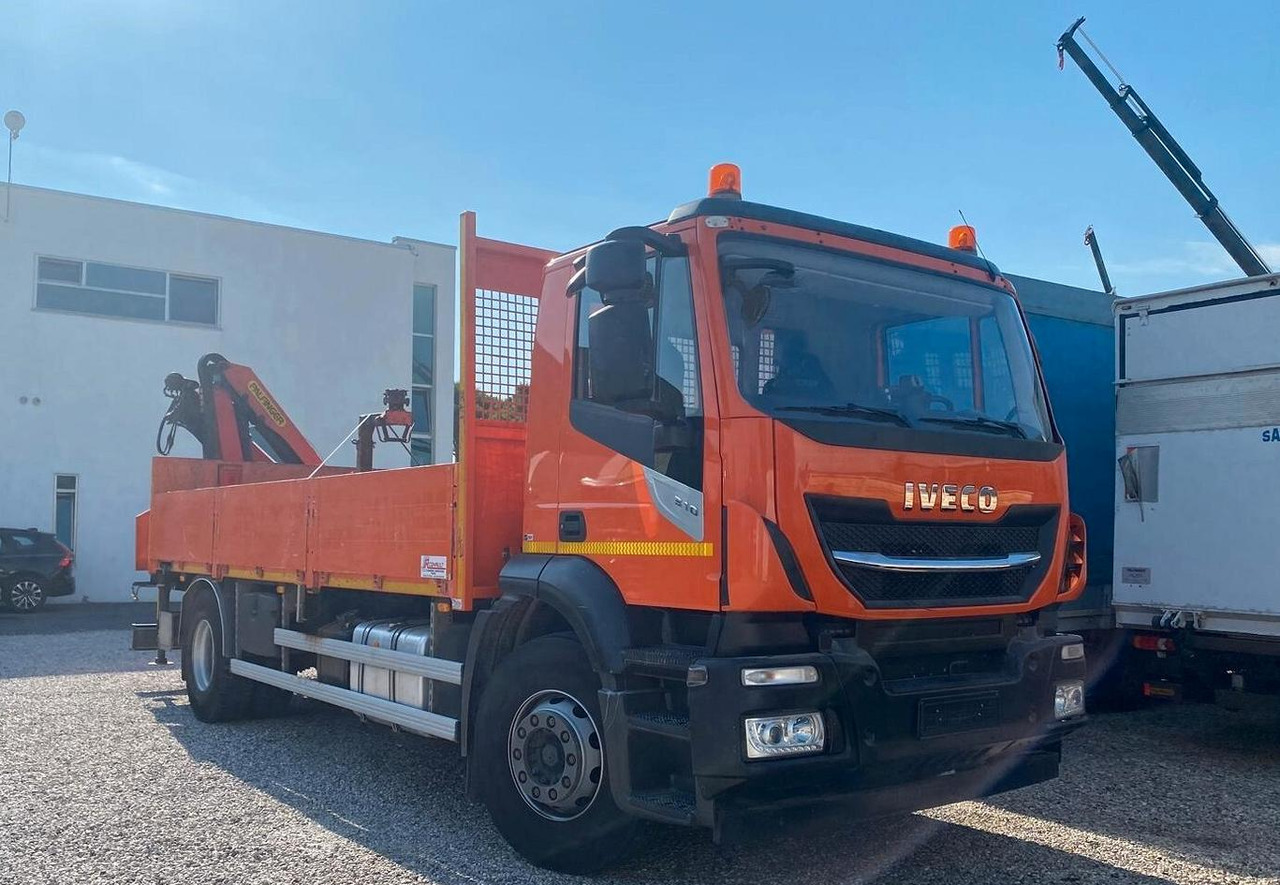 IVECO STRALIS 310 2018 CASSONE FISSO E GRU PALFING - Camião de caixa aberta/ Plataforma, Camião grua: foto 1 IVECO STRALIS 310 2018 CASSONE FISSO E GRU PALFING - Camião de caixa aberta/ Plataforma, Camião grua: foto 1
